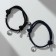 Bracelets "Demetrons" on a magnet, waves, black-blue color, 7 cm