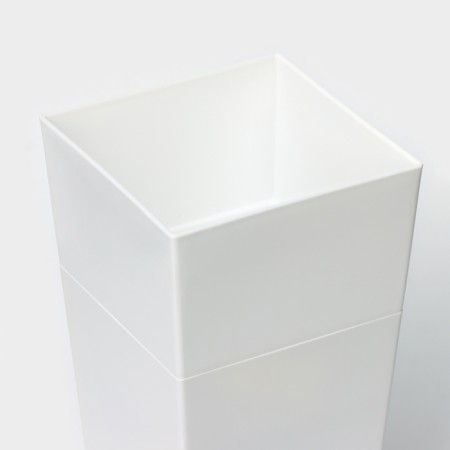 Kashpo with an insert of Astra, 1.8 l, l = 26 cm, d = 13/10 cm, white color-2
