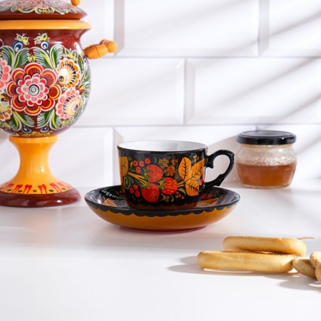 Tea couple, 250ml., Khokhloma-3