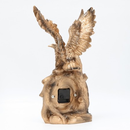 Table hours "Fireplace. Eagle", discrete move, dial d-13 cm, 31 x 47 cm, aa-2