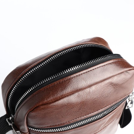 Male bag with lightning, brown color-4