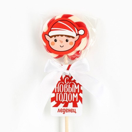 Lolling disk in a package on a New Year stick Taste of strawberries 15 g