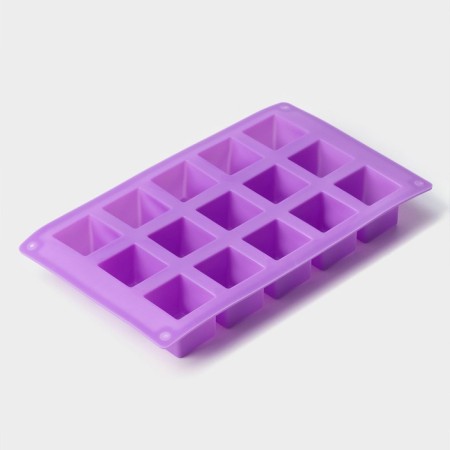 The baking uniform “Figures.Bu”, silicone, 26 × 15 × 3.2 cm, 15 cells (3.4 × 3.4 cm), purple color-3