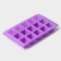 The baking uniform “Figures.Bu”, silicone, 26 × 15 × 3.2 cm, 15 cells (3.4 × 3.4 cm), purple color
