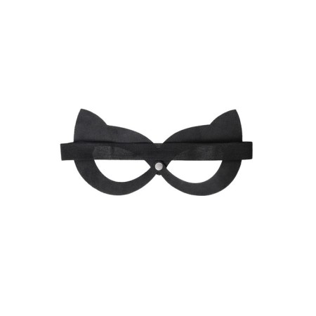 Pecado BDSM mask, with cat ears open, genuine leather, black-2