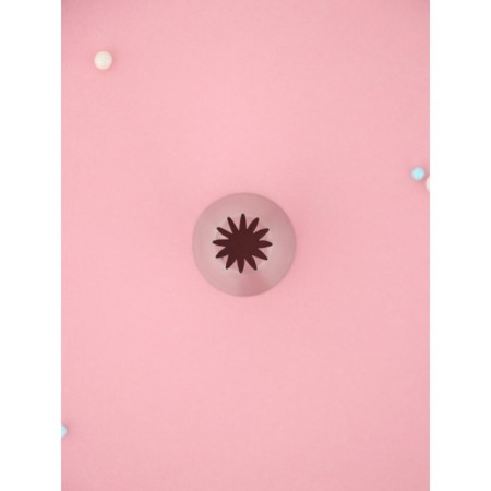 Konfinett confectionery “Closed star”, D = 3 cm, 1 cm exit, stainless steel-3