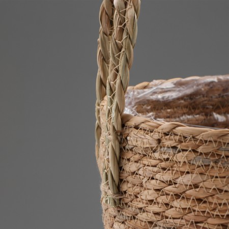 Kashpo wicker "Kenya" cylinder with handles, 21.5x21.5x18.8 cm, natural-2