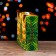 Gift box "Festive silk" in green 29 x 9 x 25 cm