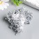 Stamens for flowers "droplets of gloss silver" set 300 pcs length 6 cm