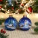 A set of 4 Christmas balls of 80 mm "Winter composition"