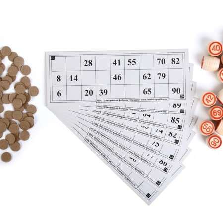 Lotto Russian, wooden "New Year", board game, with barrels-2