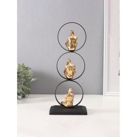 Souvenir Polystone "Abstraction. I do not hear, I do not see, I do not say" 8x13.5x32 cm-2