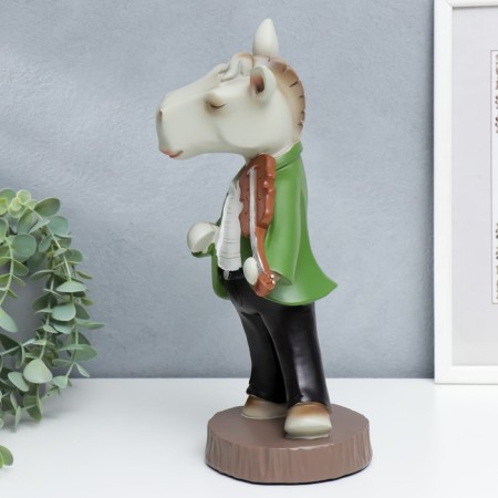 Polystone souvenir "Bremen musicians. Horse with violin" 31.5x15x15.5 cm-5