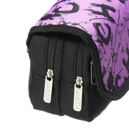 Penal soft, 2 compartments, 95 x 205 x 70 mm, voluminous, Devente Lilac Chic, Velcro sulfur-3