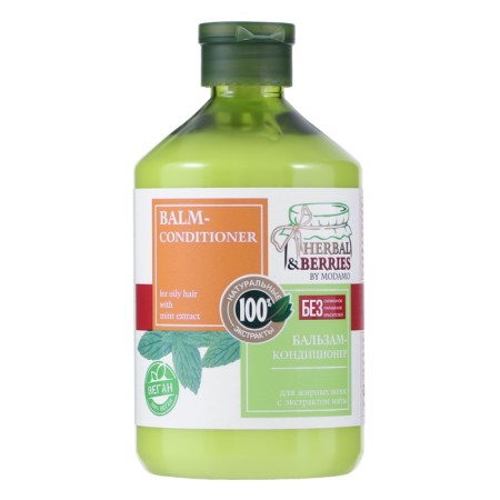 Contribution balm for oily hair with Herbal & Berries by Modamo mint extract, 500 ml