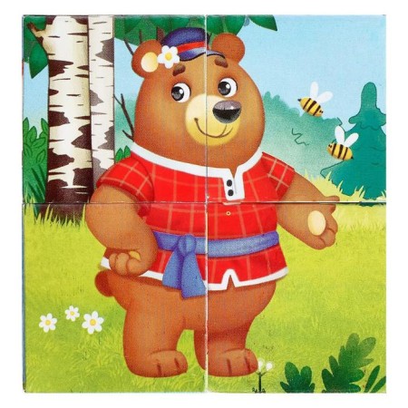 Cardboard cubes "Favorite Tales", 4 pcs-9