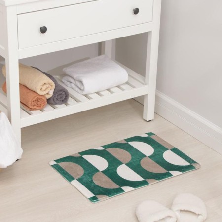 House rug of the share "Sphere", 40 × 60 cm, green-beige color