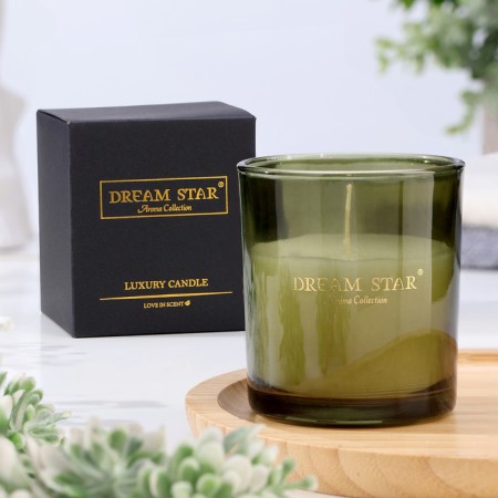 Aromatic candle in a glass "Dream Star", creamy-vanilla, 7x8 cm
