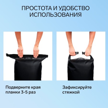 Yugana hairshome, PVC, waterproof 40 liters, one belt, black-3
