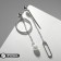 Earrings with pearls "multi -level" circle with a stick, white color in silver