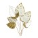 Wall metal decor "Bouquet of skeletered leaves" white-gold 90x71x5 cm