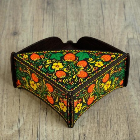 Wooden napkin "Khokhloma strawberry", color-2