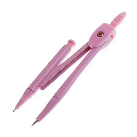 Metal circus 120 mm with a mechanical pencil, in a plastic pencil case, with barrels, mix-3