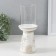 Polystone candlestick for 1 candle "Flowering. Lace" white with a golden patina 9.5x9.5x24.2 cm 984823
