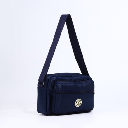 Bag Cross-Bodi with a zipper, blue color-2