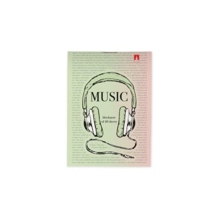 Notepad A7, 40 sheets on the Soundmania paper clip, cardboard cover, block 55 g/m2, mix-2