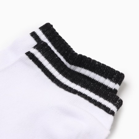 Women's socks shortened, white/black color, rr 25-1