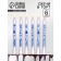 Candles for the cake "wavy lines", 6 pcs, white with blue