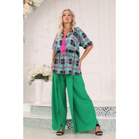 Female blouse, size 44, green color-8