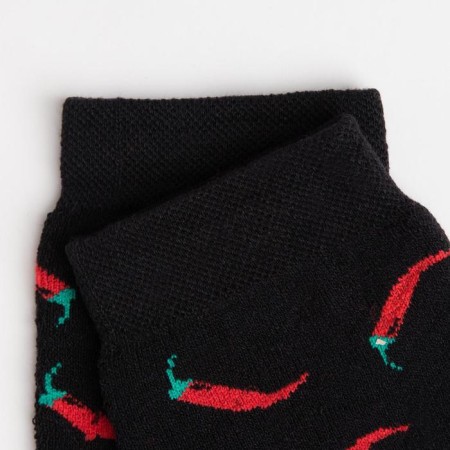 Male terry socks "pepper", black color, size 25-1