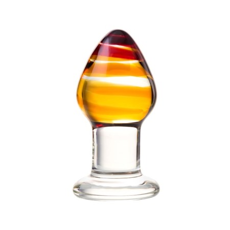 Sexus Glass anal plug, glass, transparent, 9 cm, d = 4 cm-1