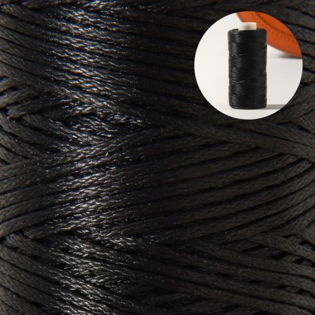 The threads are waxed, flat, 150d/16, 0.8 mm, 50 ± 2 m, black color-1