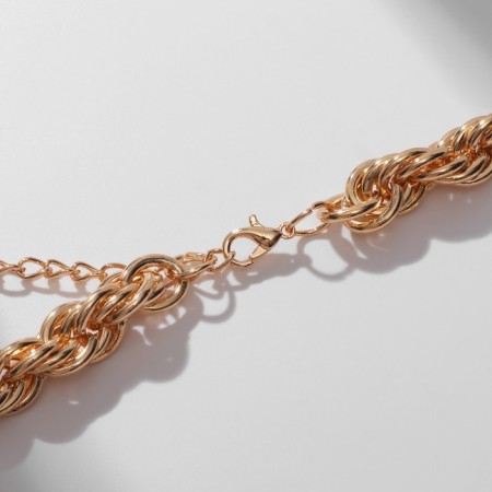 The necklace "chain" is twisted, the color is gold, 40 cm-2