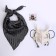 Carnival set: striped bandana, mask with horn white, thermonacleka