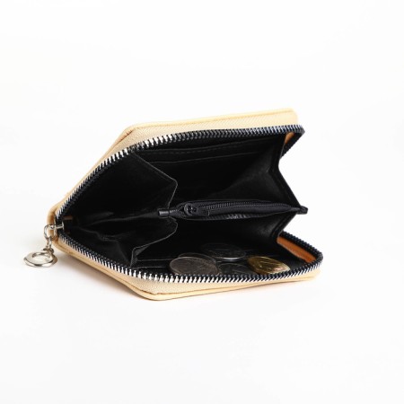 Lightning wallet, card for cards, for coins, beige color-4