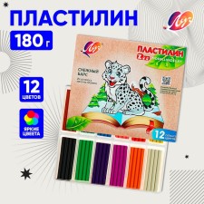 Plasticine 12 colors 180 g Zoo