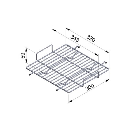 Vienna grille, stainless steel 30 x 30 cm-5