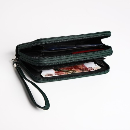 Women's wallet with lightning, green color-3