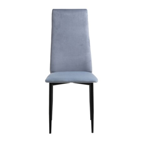 Chair "Wave", black/velor Blue Stone-1