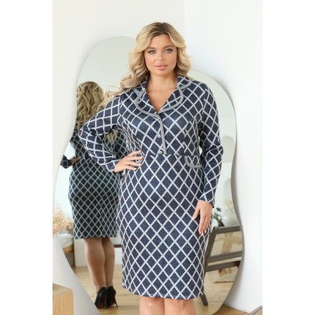 Women's dress, size 42, blue color-10