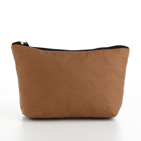Cosmetic bag a single-flower, 25*7.5*14, lightning department, lining, dark beige-1