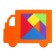Tangram "Truck", Mix colors