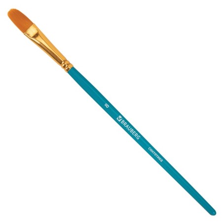 System of brushes synthetics 10 pieces, Brauberg, round; oval; flat; Liners-11