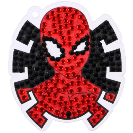 Diamond mosaic on the key fob, 6.5x6.3 cm, Spider-Man-3
