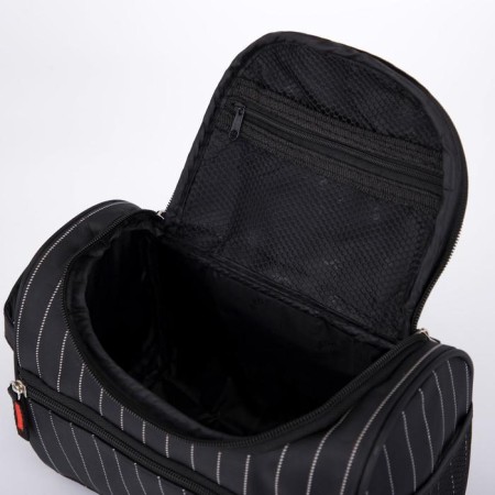 Lightning cosmetic bag, external pocket, black color-2