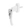 Window handle, 38 mm, with a lock, with a button, metal, white